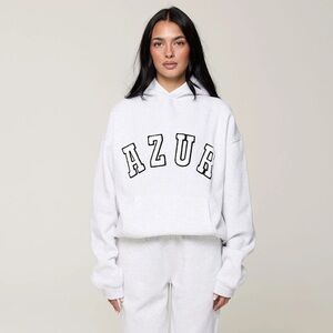 AZUR Cloud Hoodie Cozy Oversized Pullover in Heathered Grey